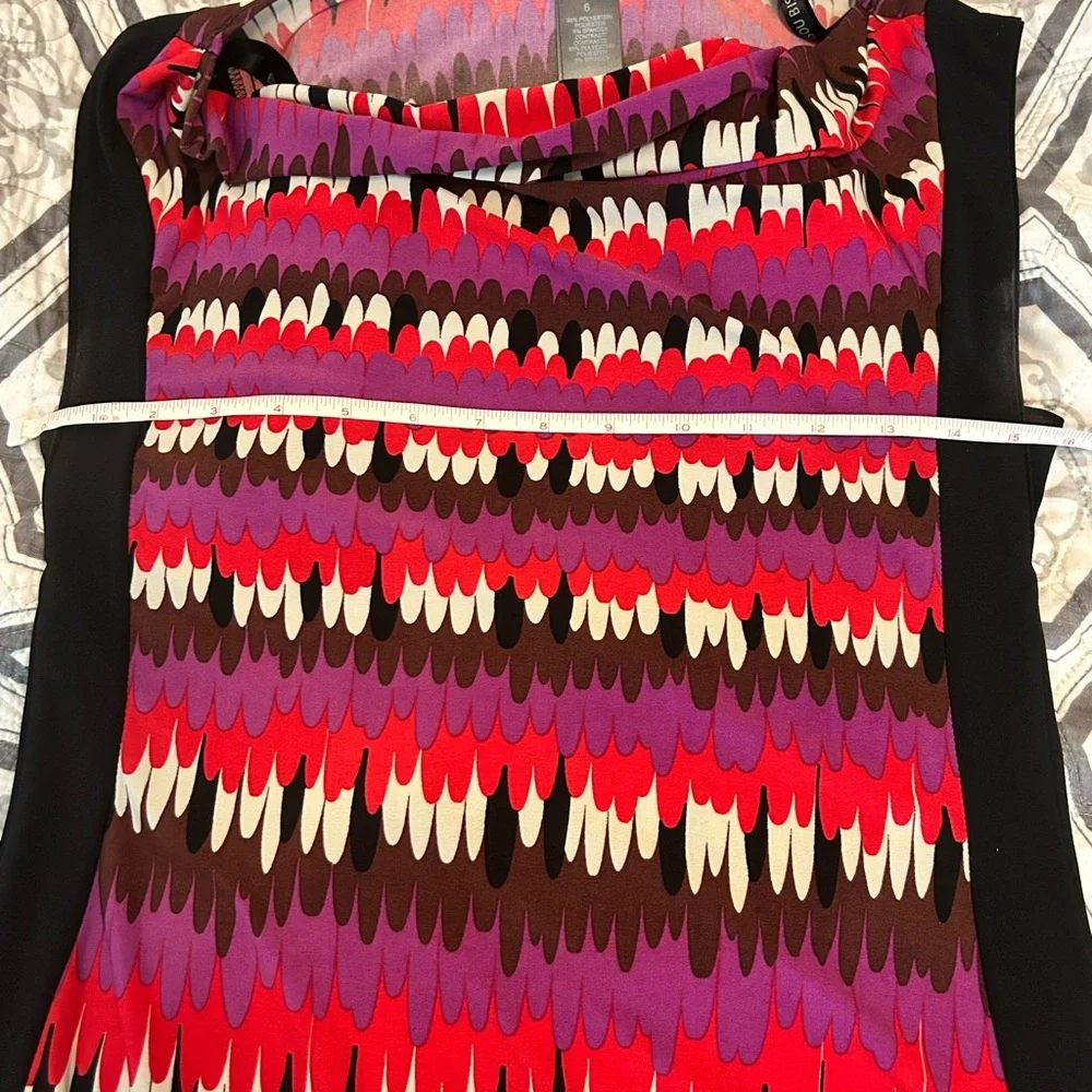 Bisou Bisou Pink Sheath Mini Dress Cowl Neck Cocktail Size 6 - Picture 7 of 9